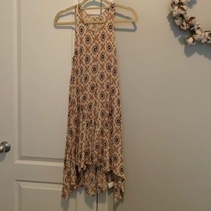 Patterned High Low Dress
